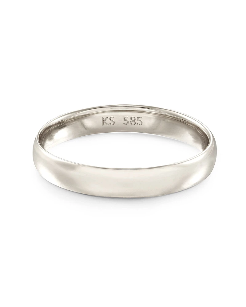 Devin Band Ring 14k White Gold