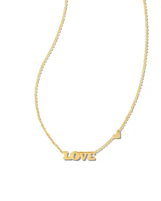 Love Pendant Necklace in Gold
