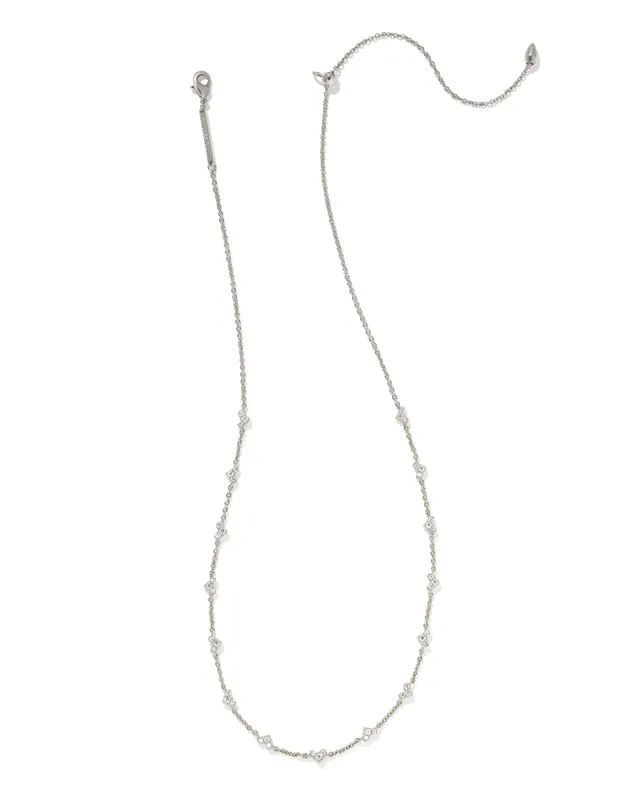 Kendra Scott Haven Heart Strand Necklace in White Crystal – Smyth Jewelers