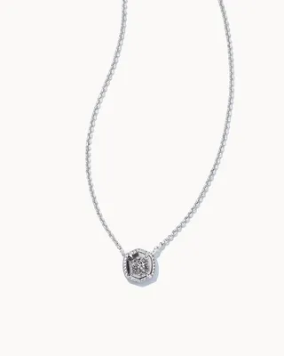 Davie Silver Pendant Necklace in Platinum Drusy
