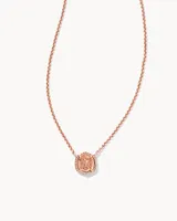 Davie Rose Gold Pendant Necklace in Rose Gold Drusy