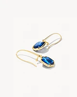 Davis Gold Drop Earrings in Navy Abalone