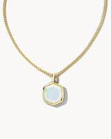 DAVIS LONG PNDNT NCK GOLD IRIDSCNT OPALITE