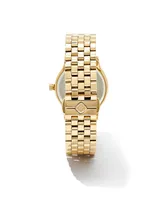 Alex Gold Tone Stainless Steel 35mm Customizable Watch Gift Set