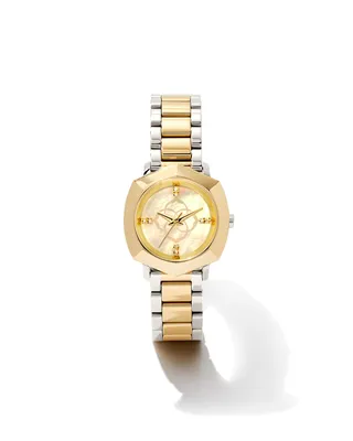 Dira Two Tone Stainless Steel 28mm Watch in Ivory Mother-of-Pearl