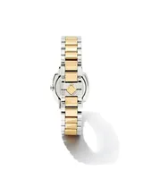 Dira Two Tone Stainless Steel 28mm Watch in Ivory Mother-of-Pearl