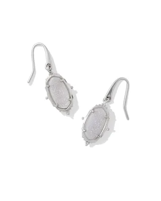 Baroque Vintage Silver Lee Drop Earrings in Iridescent Drusy