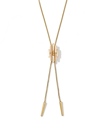 Ember Vintage Gold Bolo Necklace Natural Mother-of-Pearl