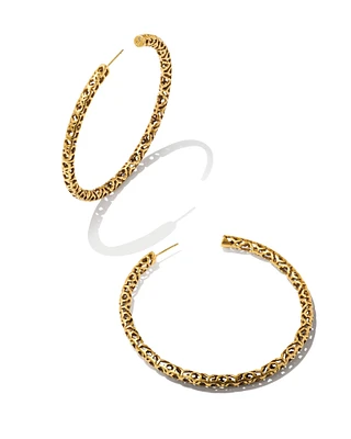 Maggie Hoop Earrings in Vintage Gold