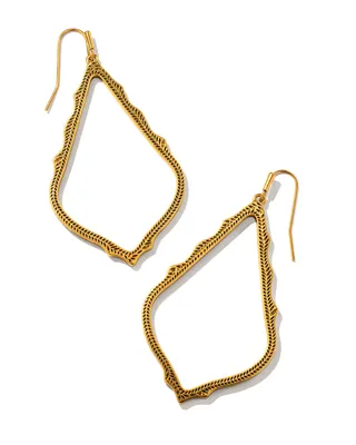 Sophee Drop Earrings in Vintage Gold