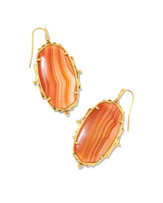 Baroque Vintage Gold Ella Drop Earrings Natural Mother-of-Pearl