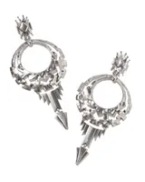 Shiva Statement Earrings in Vintage Silver