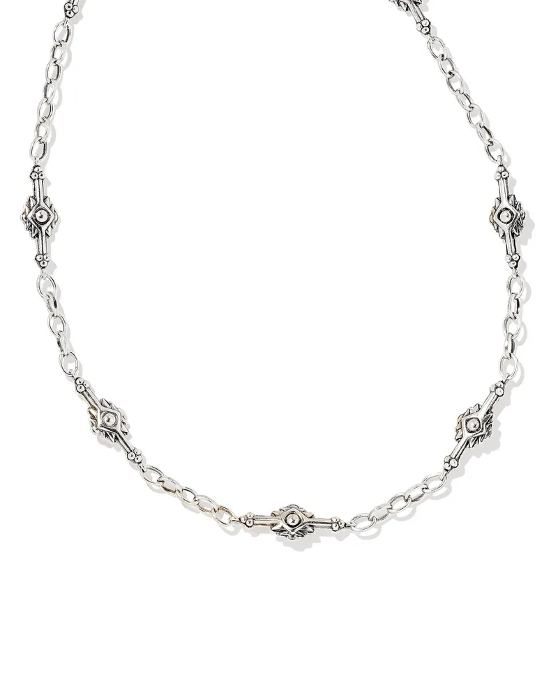 Shiva Strand Necklace in Vintage Silver
