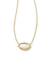 Baroque Vintage Gold Elisa Pendant Necklace in Natural Mother-of-Pearl