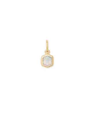Davie 18k Gold Vermeil Charm in White Opal