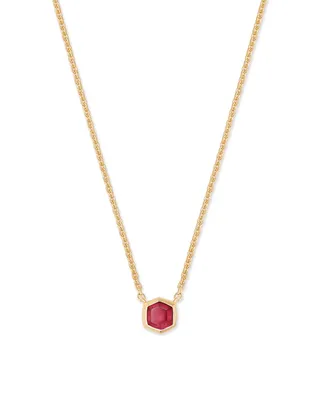 Davie 18k Gold Vermeil Pendant Necklace in Garnet