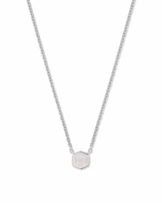 Davie Sterling Silver Pendant Necklace in Rainbow Moonstone