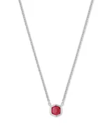 Davie Sterling Silver Pendant Necklace in Garnet