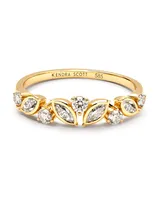 Becca 14k Yellow Gold Band Ring White Diamond