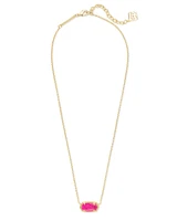 Elisa Gold Pendant Necklace Cobalt Cat's Eye