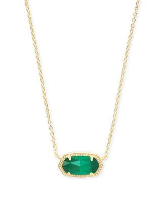 Elisa Gold Pendant Necklace Berry Glass