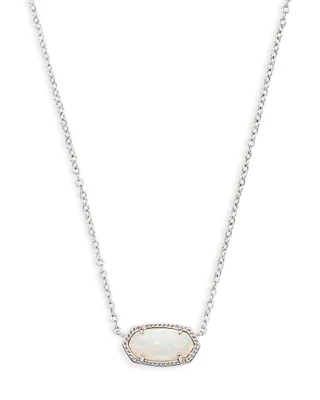 Elisa Silver Pendant Necklace Red Illusion