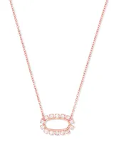 Elisa Open Frame Crystal Pendant in Rose Gold