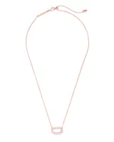 Elisa Open Frame Crystal Pendant in Rose Gold