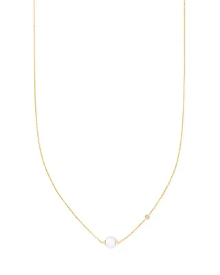 Cathleen 14k Yellow Gold Pendant Necklace in Pearl