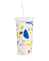 Straw Tumbler in Terrazzo