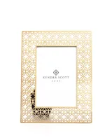 4x6 Filigree Photo Frame in Bright Brass