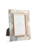 4x6 Rose Gold Photo Frame in Tan Agate