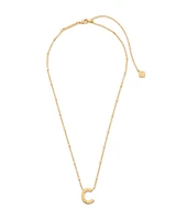 Letter C Pendant Necklace in Gold