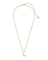 Letter L Pendant Necklace in Gold