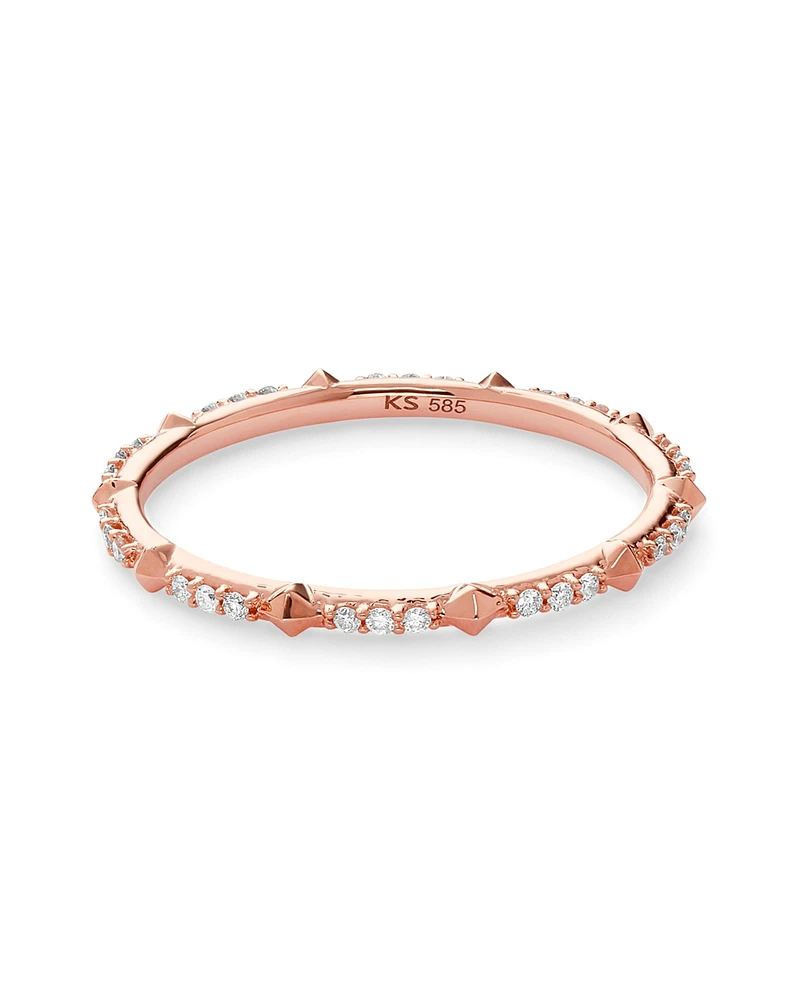 0.14 ct Astrid 14k Rose Gold Ring White Diamond