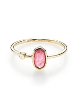 Chastain Ring Pink Tourmaline and 14k Yellow Gold