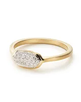 Isa Ring Pave Diamond and 14k Yellow Gold