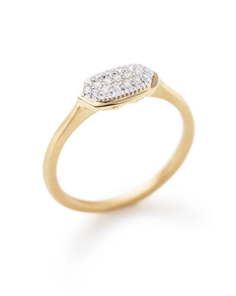 Isa Ring Pave Diamond and 14k Yellow Gold
