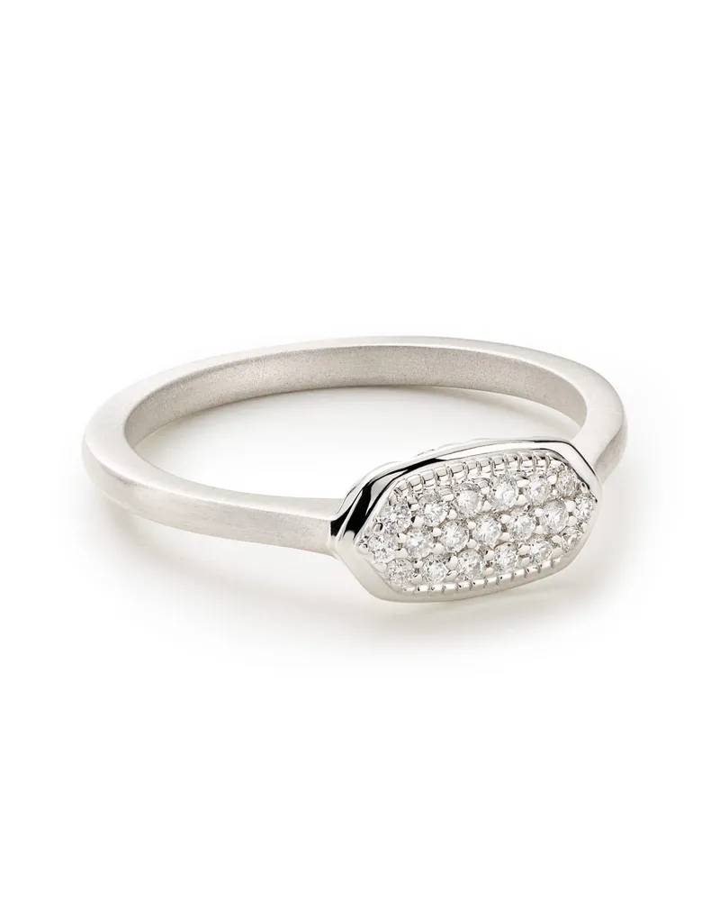 Isa Ring Pave Diamond and 14k Yellow Gold