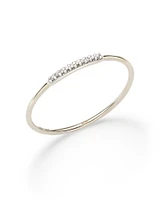 Mila 14k Yellow Gold Band Ring White Diamond