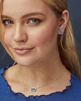 Ellie Gold Stud Earrings in Berry Kyocera Opal Illusion