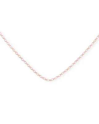 30 Inch Thin Chain Necklace in 18k Rose Gold Vermeil