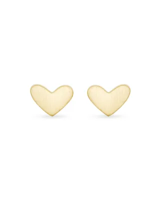 Ari Heart Stud Earrings In 18k Gold Vermeil