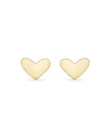 Ari Heart Stud Earrings In 18k Gold Vermeil