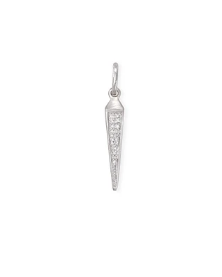 SPIKE CHARM STERLING SLV WHT DIAMOND