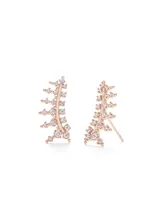 Laurie Ear Climbers in Rose Gold