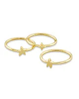 Jae Star Ring Set of 3 Gold