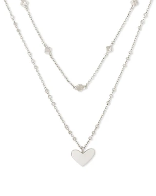 Ari Heart Multi Strand Necklace Gold