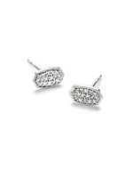 Marisa Stud Earrings White Diamond and 14k Yellow Gold