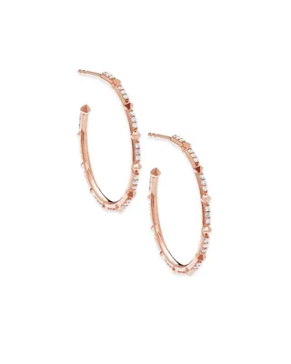 Cybil 14k Rose Gold Earrings in White Diamond